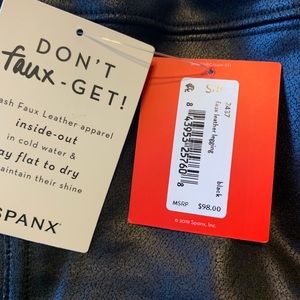 Spanx black faux leather leggings